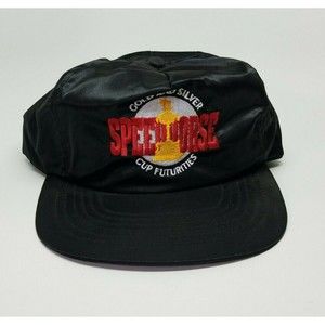 Speed Horse Gold And Silver Cup Futurites Snapback Cap Hat 100% Nylon